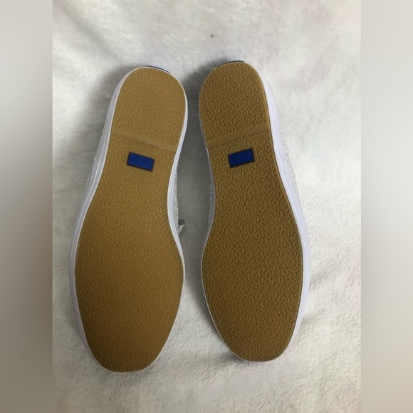 New! Keds X Kate Spade New York Champion Glitter Sneakers silver lace-up ribbon - Picture 2 of 7